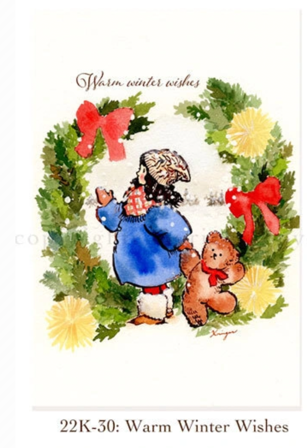 Warm Winter Wishes - Krimgen postcard