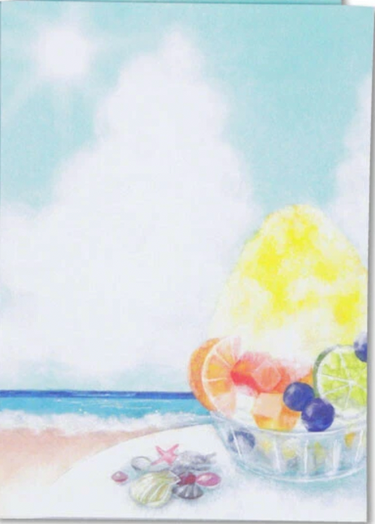 Fruit Shaved Ice - Summer Illustration Postcard