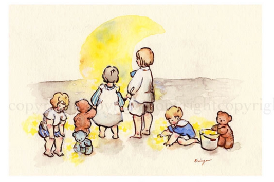 Star and moon beach - Krimgen postcard