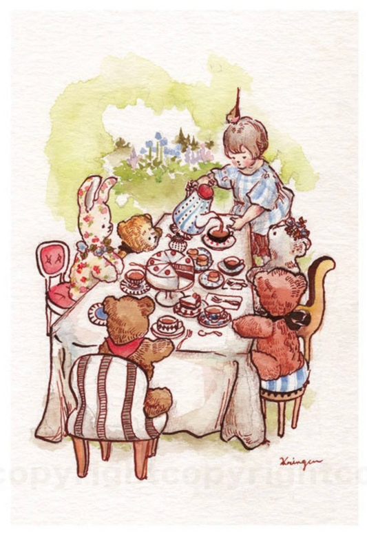 Tea time - Krimgen postcard