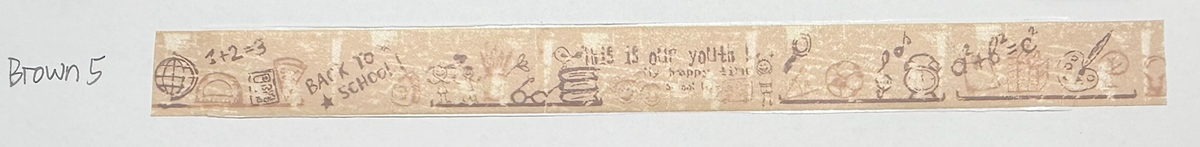 Washi Tape Sampler - 0.5m - brown collection 2