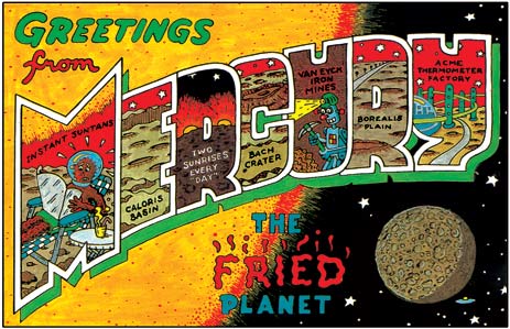 Greetings From Mercury: The Fried Planet -  Visual Vacations postcard