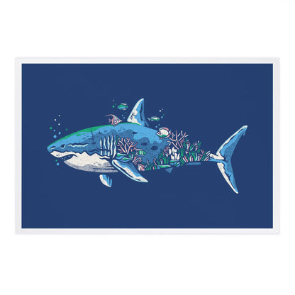Shark, Distressed Vector - LanternPress postcard