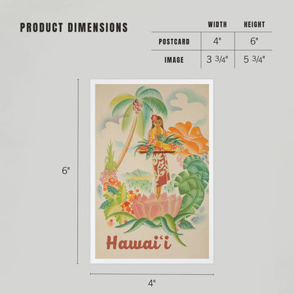 Hawaii, Vintage Welcome - LanternPress postcard