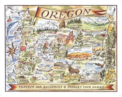 Oregon Public Lands - Hiker Booty Postcard