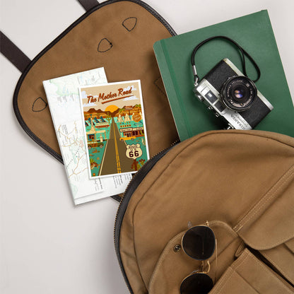 Route 66, Mother Road, Geometric - LanternPress postcard
