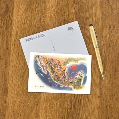 Tourist Map of Mexico - Found Image postcard