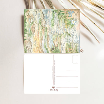 Colorado Trail Map - Hiker Booty Postcard