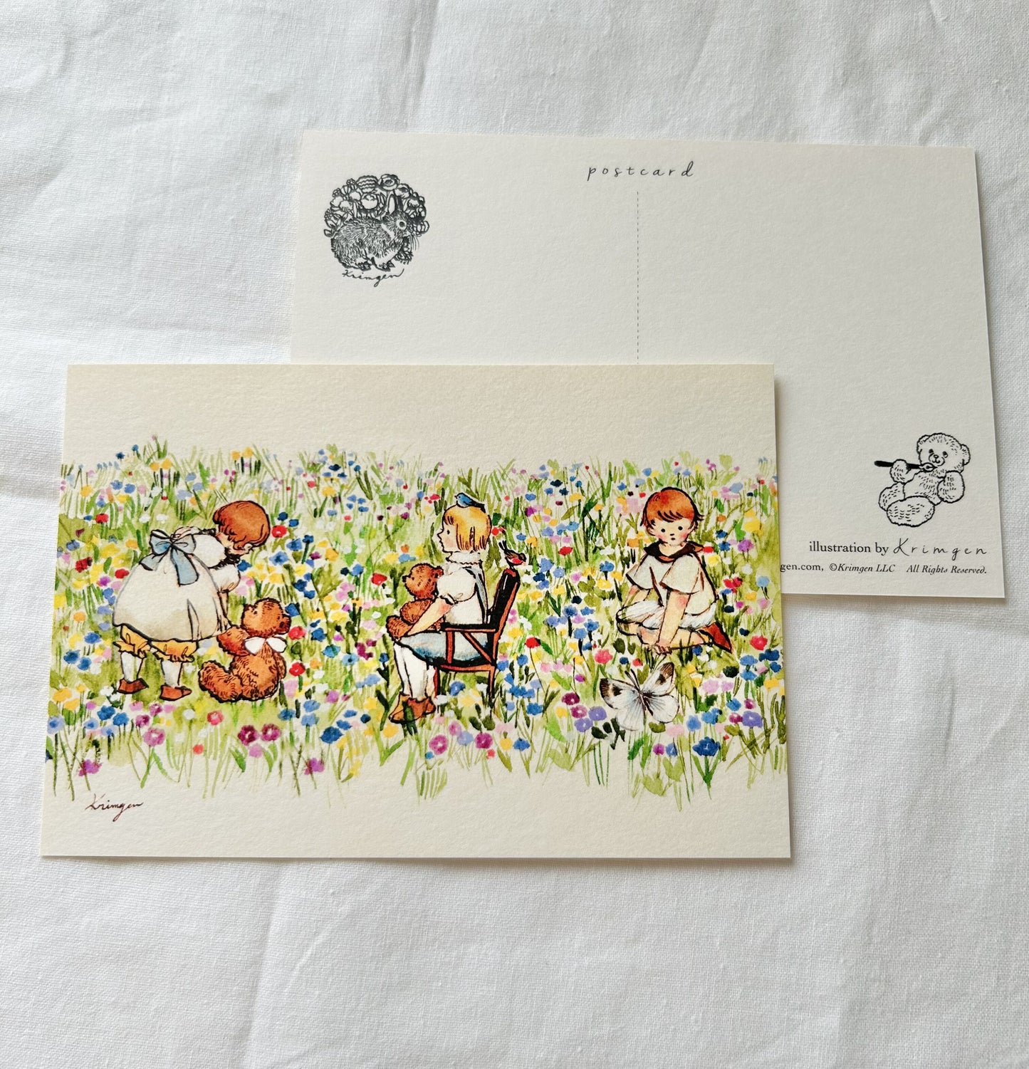 Wild Flowers - Krimgen postcard