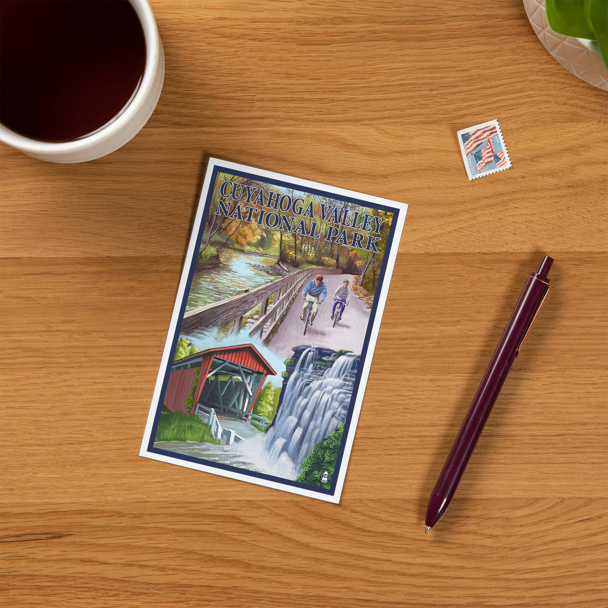 Cuyahoga Valley National Park, Ohio Views - Lantern Press Postcard