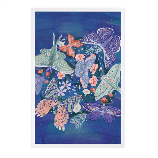 Luminous Butterflies - Lantern Press Postcard