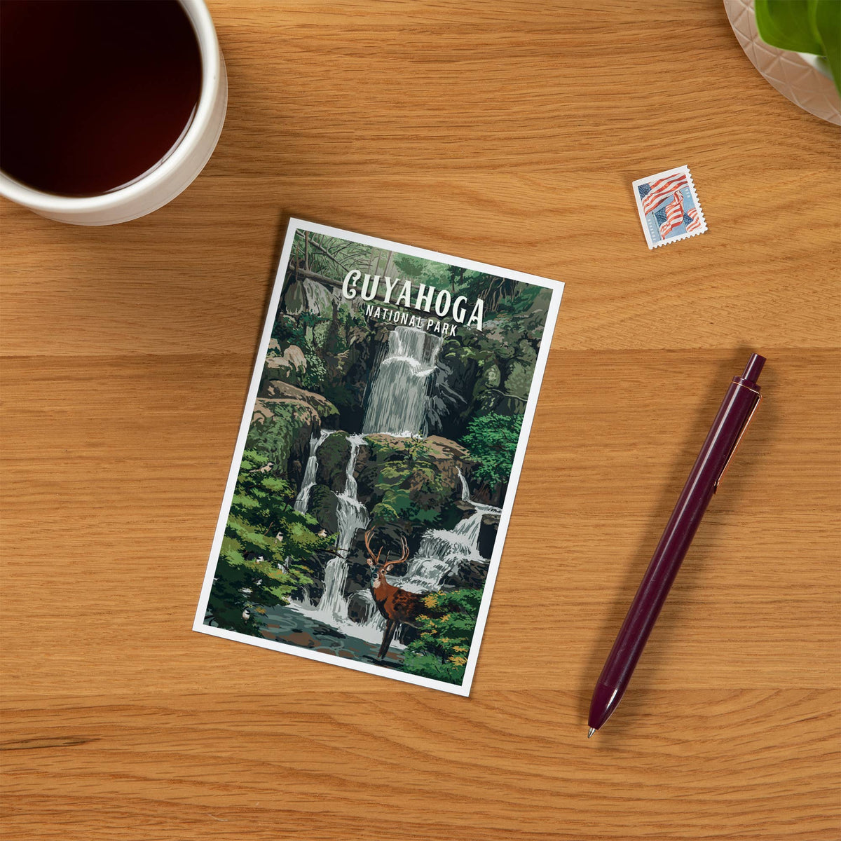 Cuyahoga Valley National Park Painterly - Lantern Press Postcard