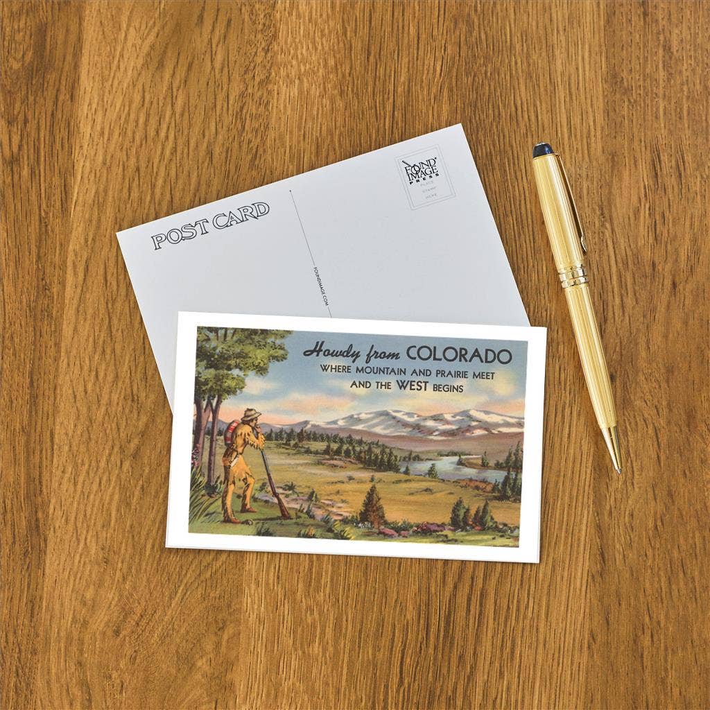 Howdy from Colorado, Mountain Man - Found Image postcard