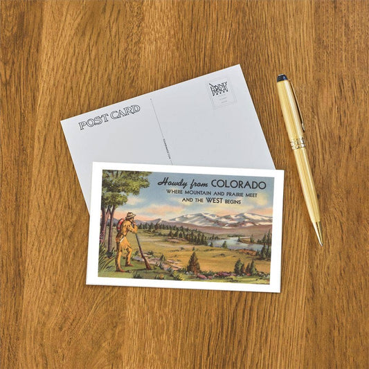Howdy from Colorado, Mountain Man - Found Image postcard