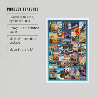 American Road Trip - LanternPress postcard