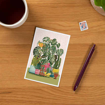 Plant Parent, Tropical Greenery - Lantern Press Postcard