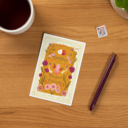 Seasons Mantra, Fall - Lantern Press Postcard