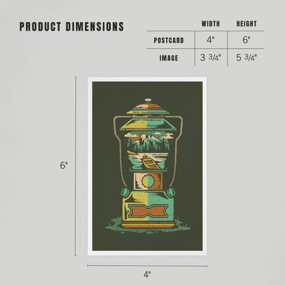 Lantern, Distressed Vector - LanternPress postcard