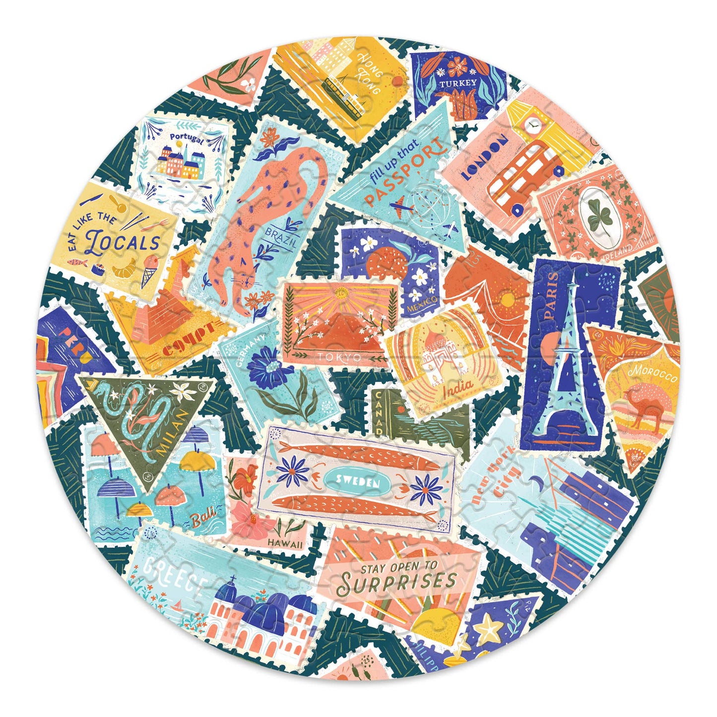 MINI JIGSAW PUZZLE, Well Traveled - LanternPress Puzzle