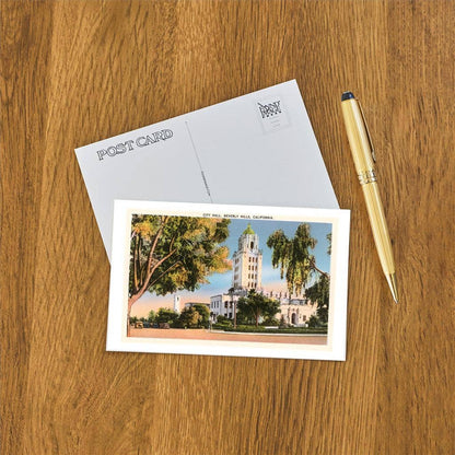 City Hall, Beverly Hills - Found Image postcard