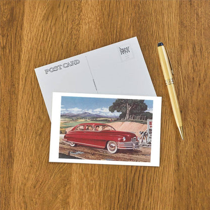 Big Red Car - Found Image postcard