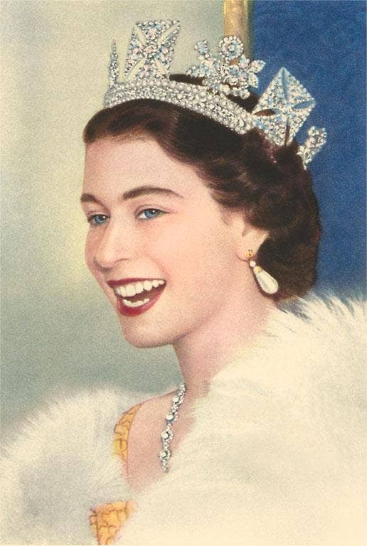 Queen Elizabeth II - Found Image postcard