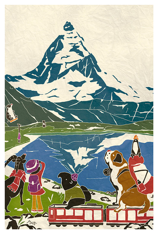 Matterhorn - Switzerland Europe1  - Adachi Masato - Who Mails postcard