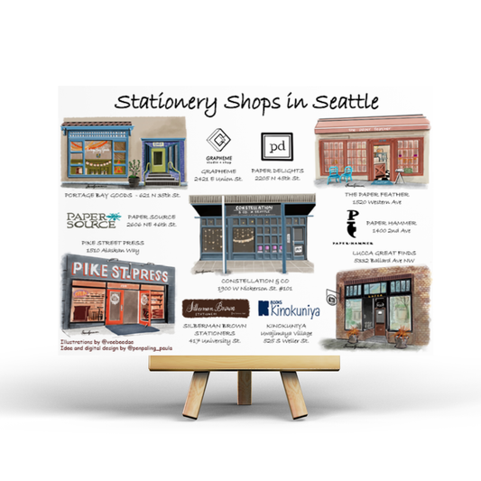 Stationery Shops in Seattle - Penpaling Paula Postcard