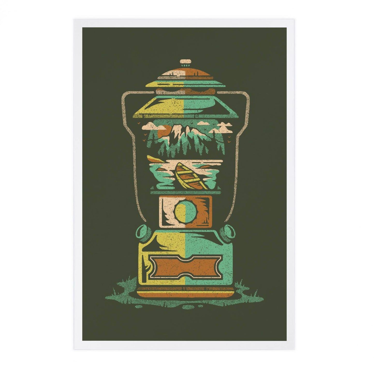 Lantern, Distressed Vector - LanternPress postcard