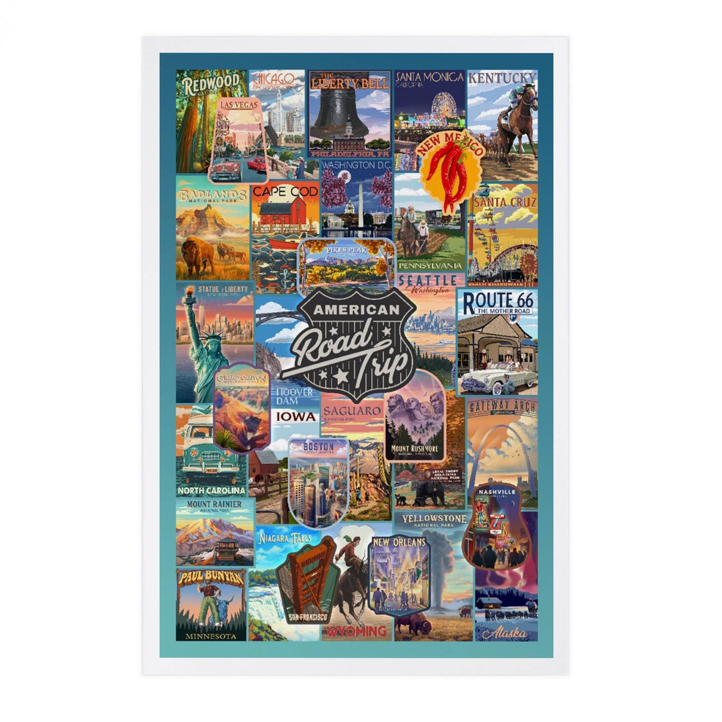 American Road Trip - LanternPress postcard
