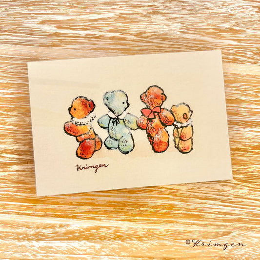 Happy Bears - Krimgen postcard