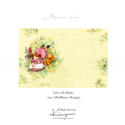 Life with Books - Krimgen Memo Pad