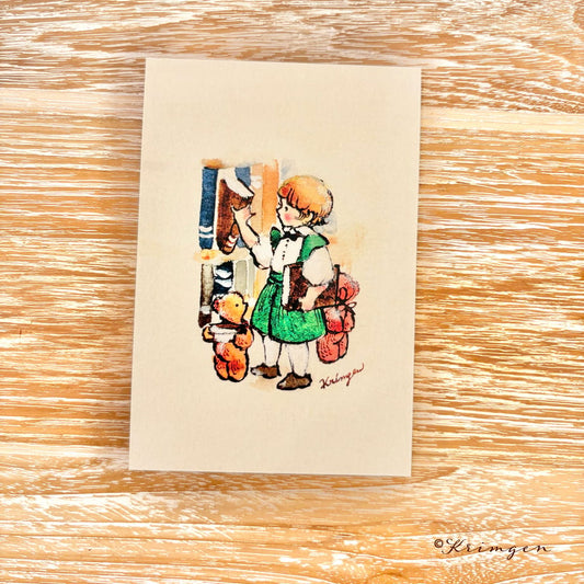 Boy in the Library - Krimgen postcard