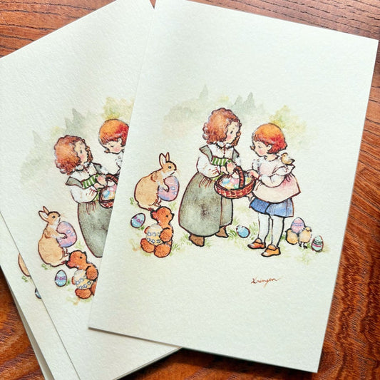 Collecting Easter Eggs - Krimgen postcard