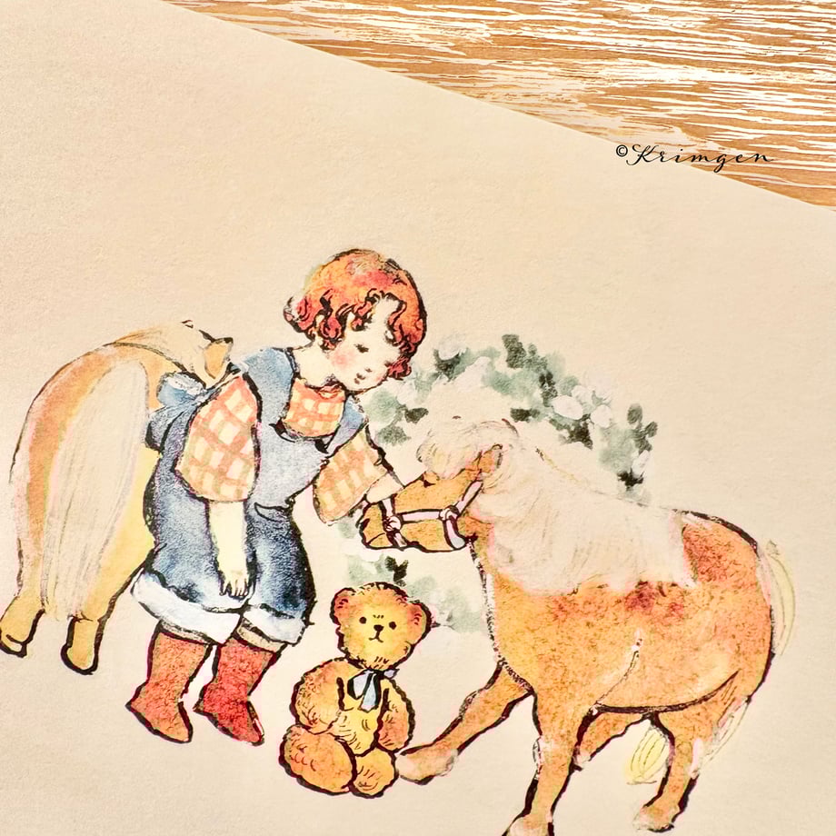 Miniature Horse and Boy - Krimgen postcard