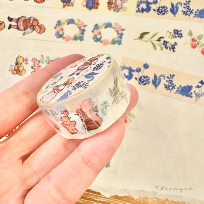 "Blues and Red" - Krimgen Washi tape with Perforations