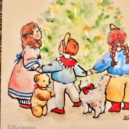 Dancing in a circle - Krimgen postcard