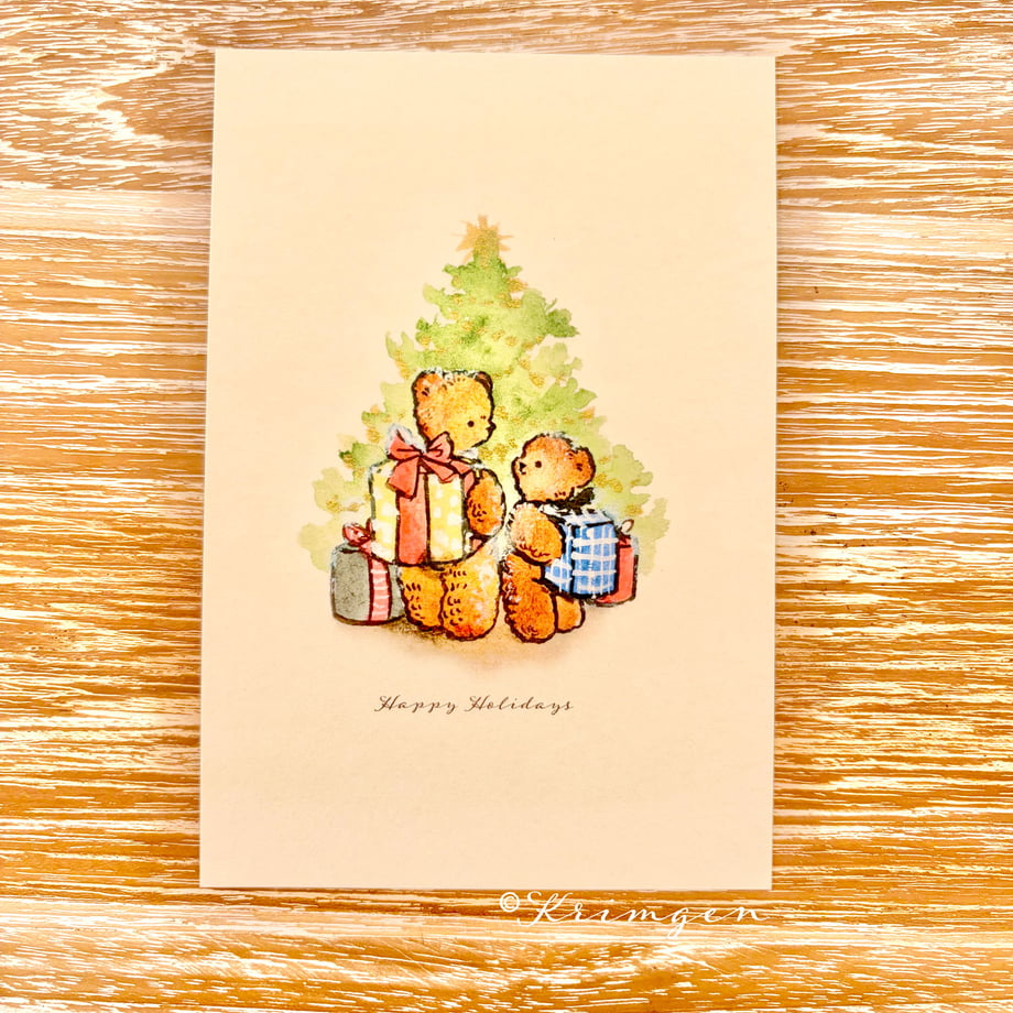 Bears preparing gifts - Krimgen postcard