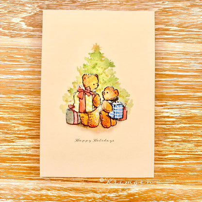 Bears preparing gifts - Krimgen postcard