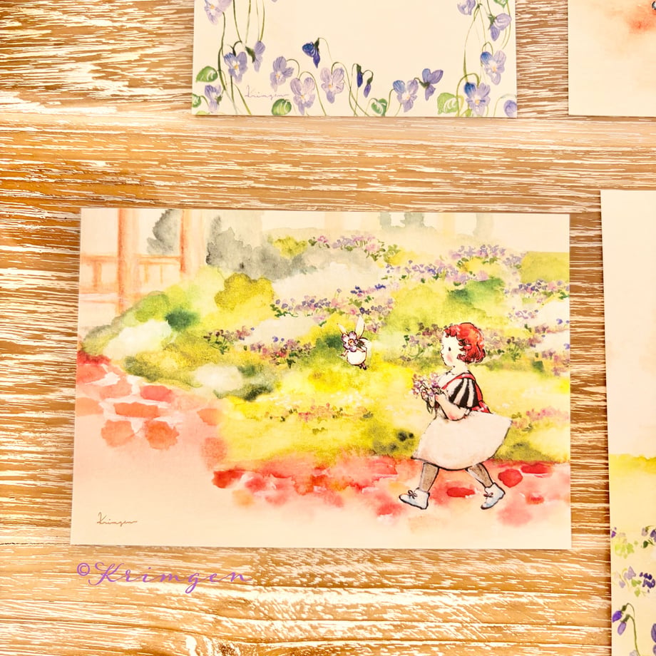Walking to the house - Krimgen postcard