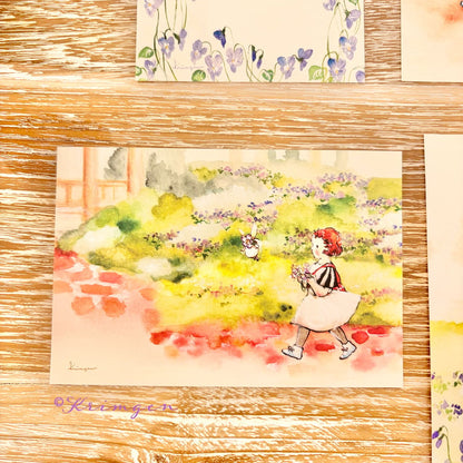 Walking to the house - Krimgen postcard