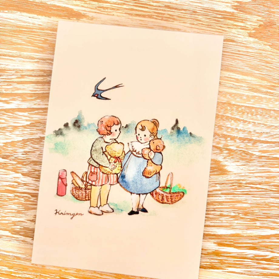 Shall we play with teddy bears? - Krimgen postcard