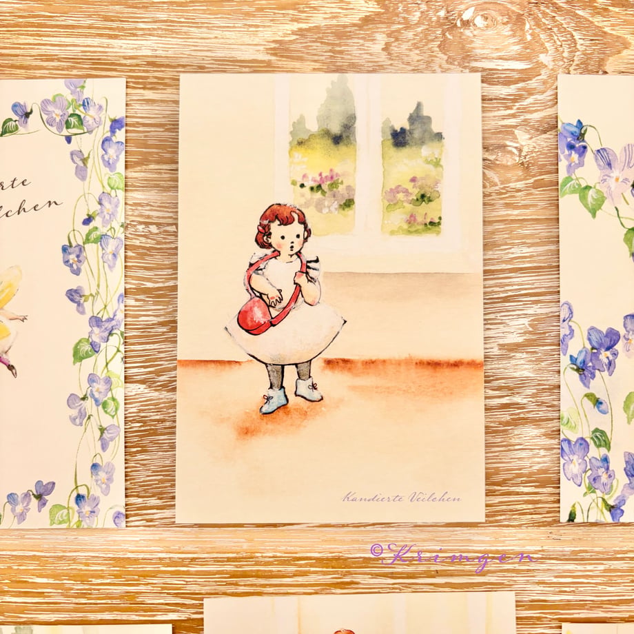Preparing to go outside - Krimgen postcard