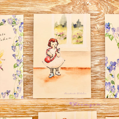 Preparing to go outside - Krimgen postcard
