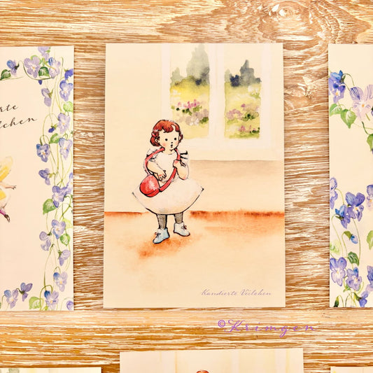 Preparing to go outside - Krimgen postcard