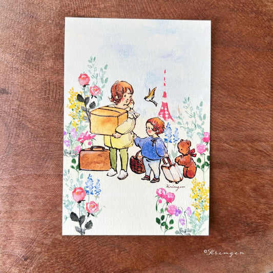 Traveling Store in Tokyo - Krimgen postcard