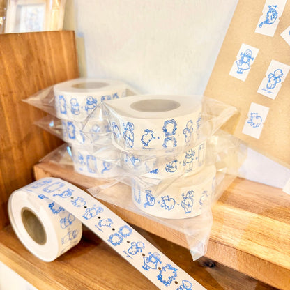 "Blue" - Krimgen - small label stickers roll