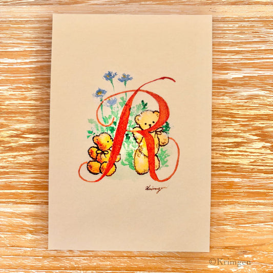 Letter "R" - Krimgen postcard