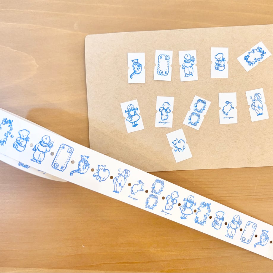 "Blue" - Krimgen - small label stickers roll