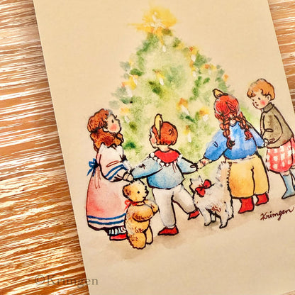 Dancing in a circle - Krimgen postcard